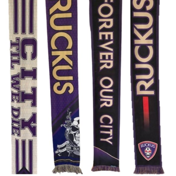 Orlando City FC Soccer Fringed Scarves (2) by Ruckus 7" x 5' Purple